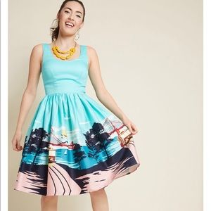 Rare- ModCloth x Collectif UK San Francisco Dress